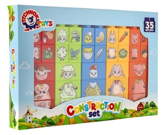 Teddies Stavebnice zvířátka plast
