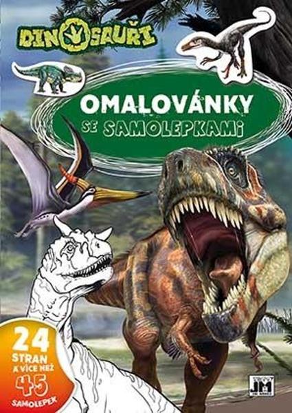 Levně Omalovánky se samolepkami Dinosauři