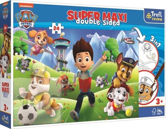 TREFL Oboustranné puzzle Tlapková patrola: Dobrodružství SUPER MAXI 24 dílků - 41001