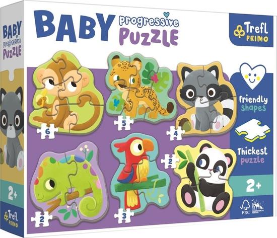 TREFL Baby puzzle V lese 6v1 (2-6 dílků) - 44005