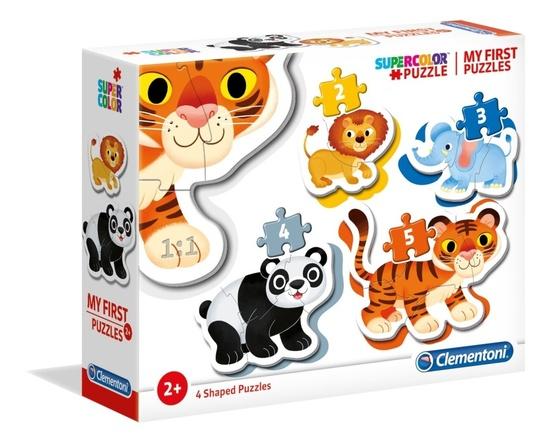 CLEMENTONI Moje první puzzle Safari 4v1 (2,3,4,5 dílků) - 20810
