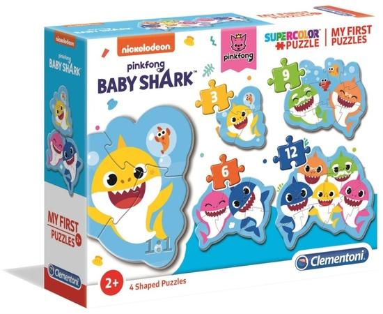 CLEMENTONI Moje první puzzle Baby Shark 4v1 (3,6,9,12 dílků) - 20828