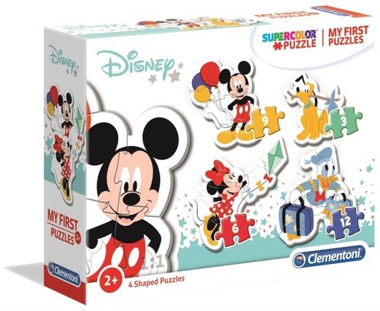 Levně CLEMENTONI Moje první puzzle Myšák Mickey 4v1 (3,6,9,12 dílků)