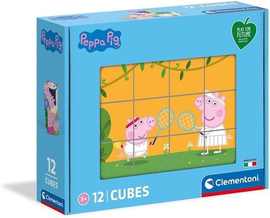 Clementoni obrázkové kostky kubus Play For Future 12 Prasátko Peppa
