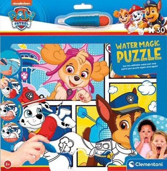 Levně CLEMENTONI Puzzle s malováním vodou Water Magic: Tlapková patrola 30 dílků