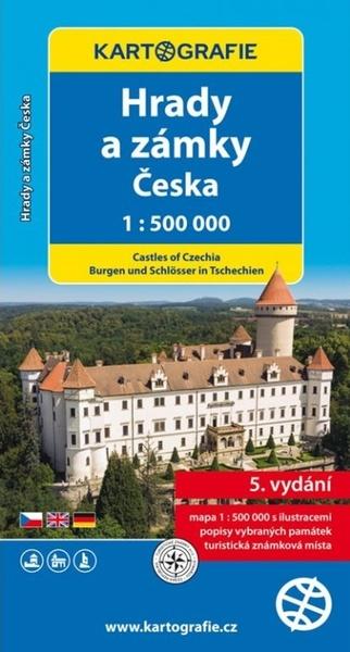 Hrady a zámky Česka 1:500 000 - 9788073935504