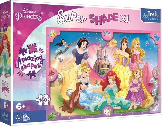TREFL Puzzle Super Shape XL Disney princezny: Růžový svět 160 dílků - 50025