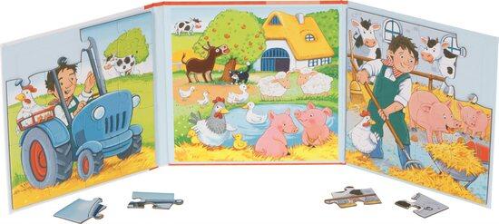 GOKI Magnetická puzzle kniha Statek 2x20 dílků - 57384