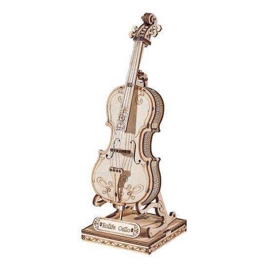 ROBOTIME Rolife 3D dřevěné puzzle Violoncello 58 dílků - TG411