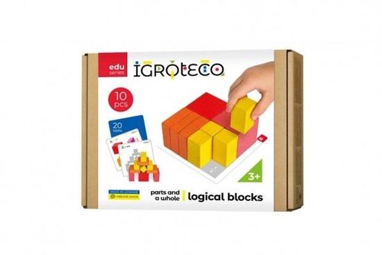 Levně Teddies Hlavolam stavebnice dřevo 10 dílků v krabici 22x17x6cm