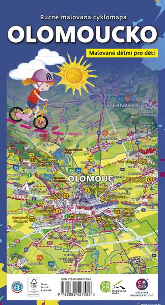 Levně Ručně malovaná cyklomapa Olomoucko dětem