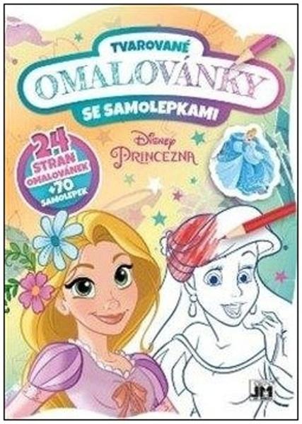 Levně Tvarované omalovánky se samolepkami Princezny