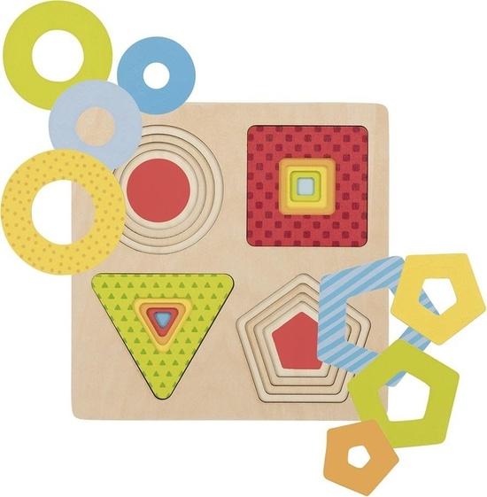 GOKI Vícevrstvá vkládačka Geometrické tvary 4v1 - 57705