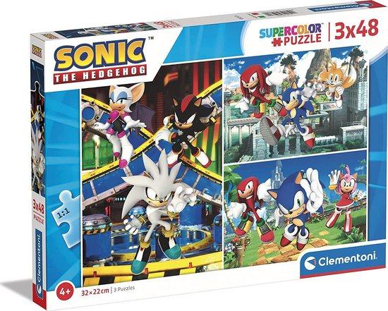 CLEMENTONI Puzzle Ježek Sonic 3x48 dílků - 25280