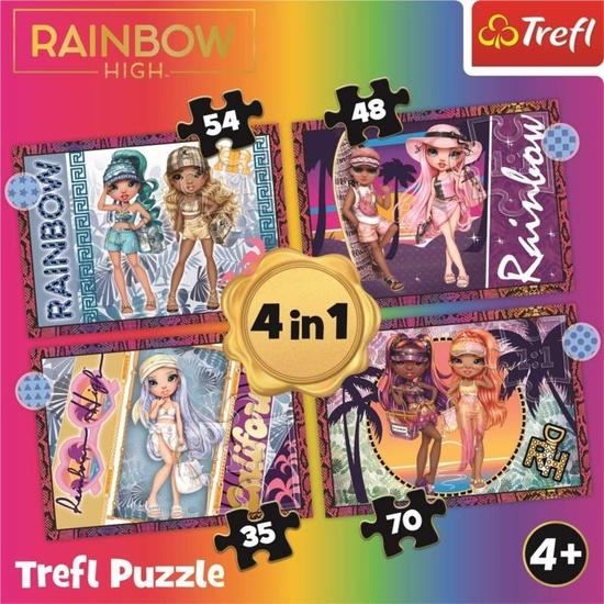 TREFL Puzzle Rainbow High: Módní panenky 4v1 (35,48,54,70 dílků) - 34614