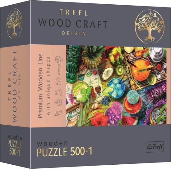 Levně TREFL Wood Craft Origin puzzle Barevné koktejly 501 dílků