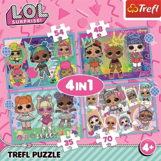 Levně TREFL Puzzle LOL Surprise: Seznamte se s panenkami 4v1 (35,48,54,70 dílků)