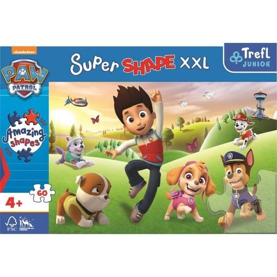 Levně TREFL Puzzle Super Shape XXL Tlapková patrola: Usměvaví pejsci 60 dílků