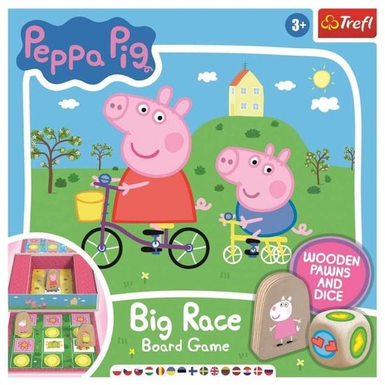 Levně TREFL Hra Prasátko Peppa: Velký závod