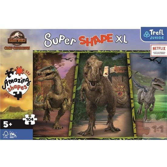 Levně TREFL Puzzle Super Shape XL Jurský svět: Křídový kemp 104 dílků