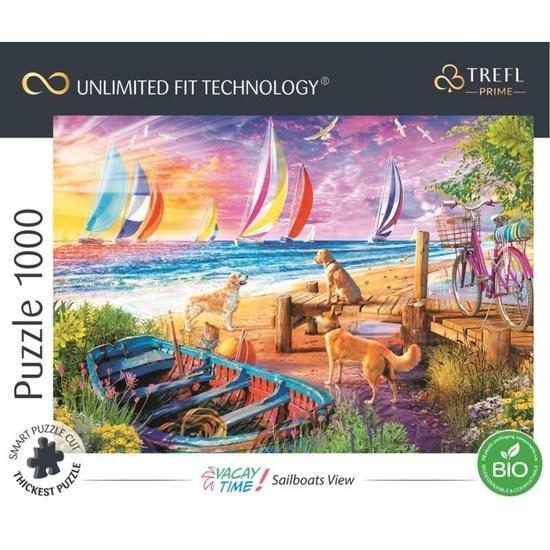 Levně TREFL Puzzle UFT Vacay Time: Výhled na plachetnice 1000 dílků