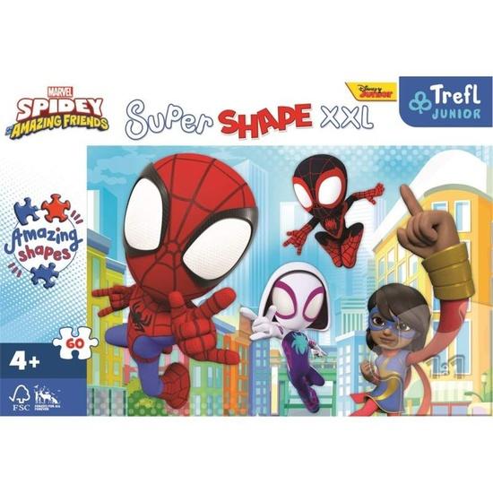 TREFL Puzzle Super Shape XXL Spidey a jeho úžasní přátelé 60 dílků - 50012