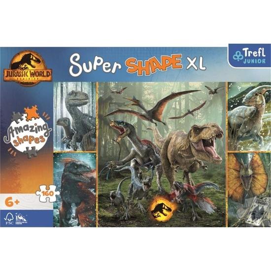 TREFL Puzzle Super Shape XL Jurský svět: Neobvyklí dinosauři 160 dílků - 50026