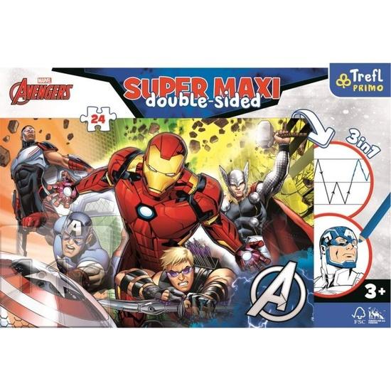 Levně TREFL Oboustranné puzzle Avengers SUPER MAXI 24 dílků