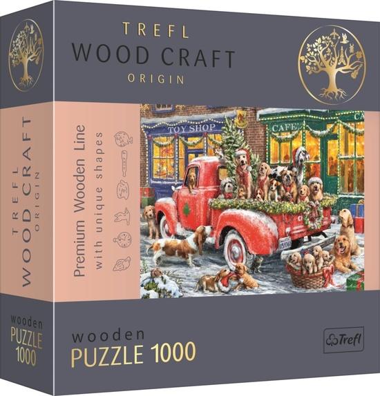 TREFL Wood Craft Origin puzzle Santovi malí pomocníci 1000 dílků - 20170