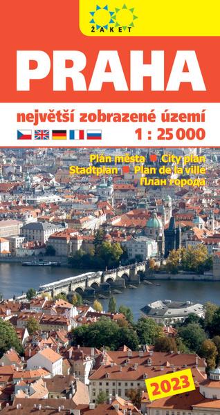 Praha největší zobrazené území 2023 - 9788072334964