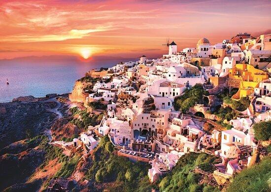 TREFL Puzzle Západ slunce nad Santorini, Řecko 1000 dílků - 10435