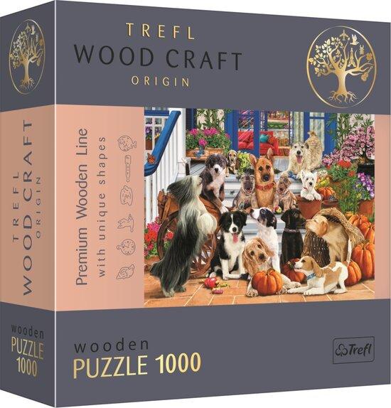 TREFL Wood Craft Origin puzzle Psí přátelství 1000 dílků - 20149