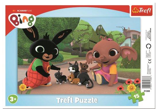 TREFL Puzzle Bing: Hra s koťaty 15 dílků - 31388