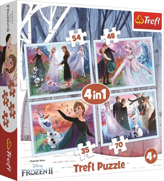 TREFL Puzzle Ledové království 2, 4v1 (35,48,54,70 dílků) - 34344