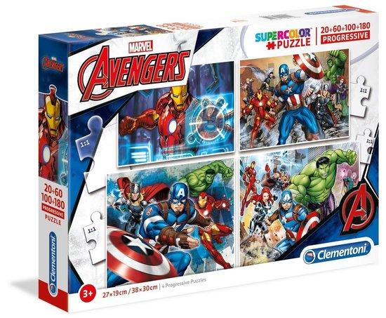 CLEMENTONI Puzzle Avengers 4v1 (20+60+100+180 dílků) - 33C07722HMS