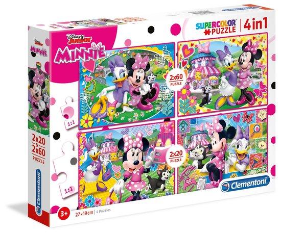 CLEMENTONI Puzzle Myška Minnie 4v1 (20,20,60,60 dílků) - 33C07615HMS