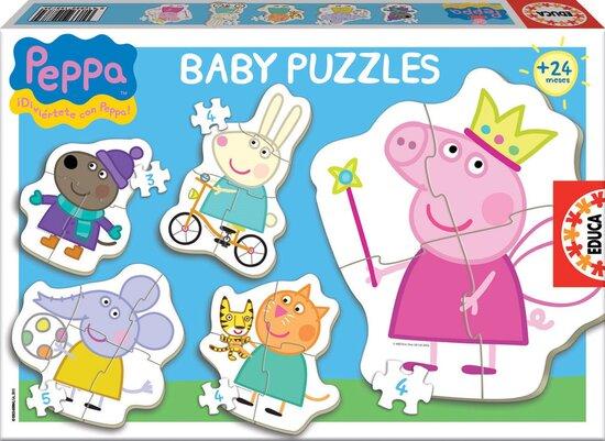 EDUCA Baby puzzle Prasátko Peppa 5v1 (3-5 dílků) - 15622