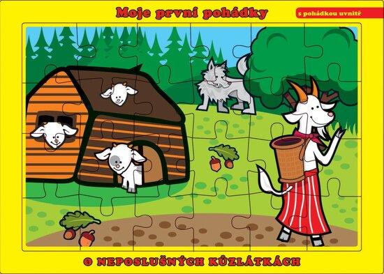 TEDDIES Puzzle O Neposlušných kůzlátkách 24 dílků - 11400309
