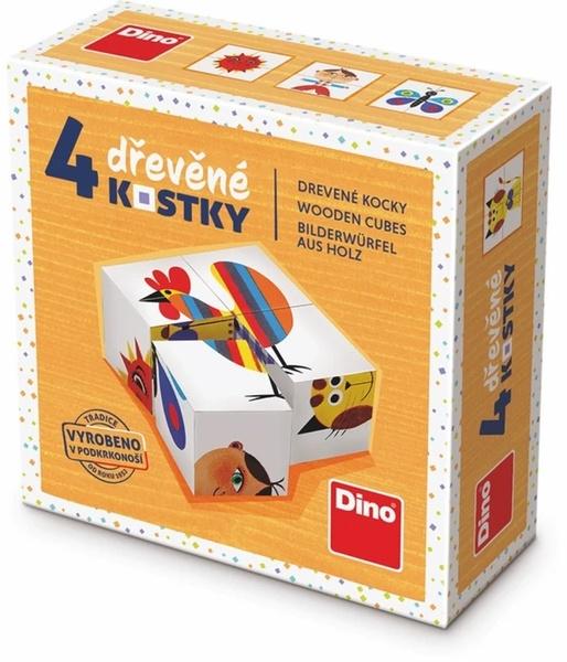 DINO Obrázkové kostky Kohout, 4 kostky - DI381034