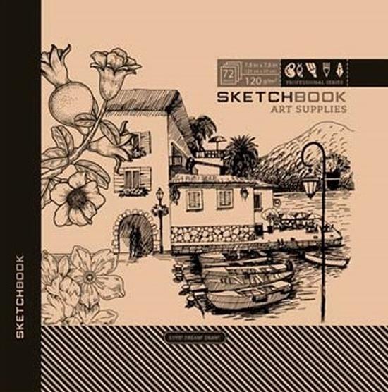 Levně Sketchbook KRAFT VILLA 20 x 20 cm čistý