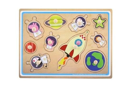 Levně Teddies vkládačka/puzzle deskové dřevo Prasátko Peppa/Peppa Pig 30x225cm ve fólii v krabici 31x235cm