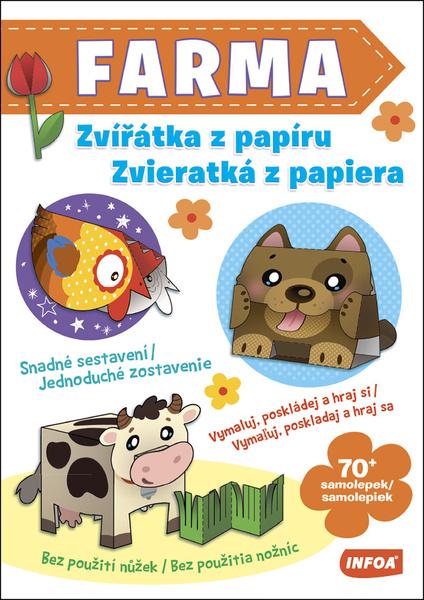 Levně Zvířátka z papíru / Zvieratká z papiera - Farma (CZ/SK vydanie)