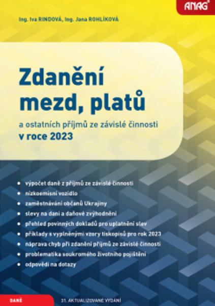 Zdanění mezd, platů a ostatních příjmů ze závislé činnosti v roce 2023 - 9788075543813