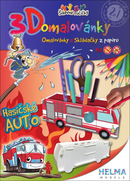 Levně 3D omalovánka A4 SET Auto