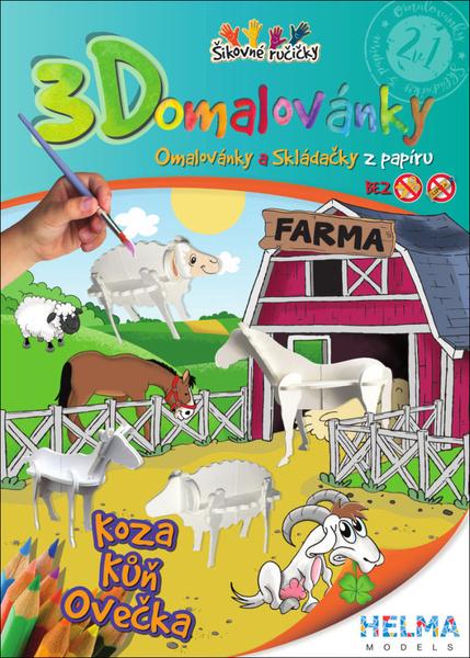 Levně 3D omalovánky Farma