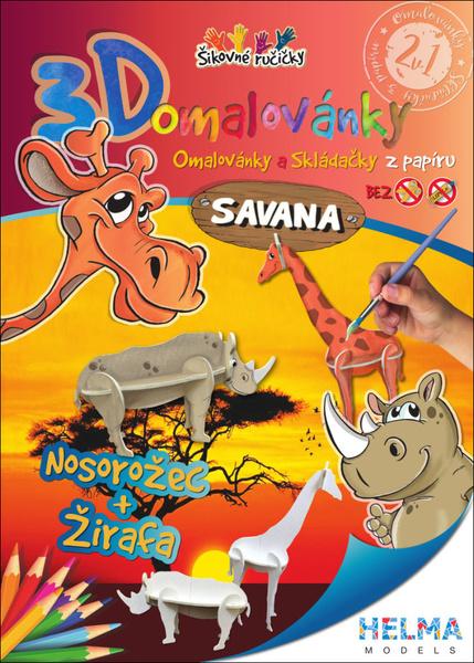 Levně 3D omalovánky Savana