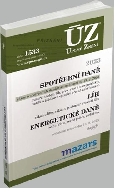 ÚZ 1533 Spotřební daně - 9788074885747