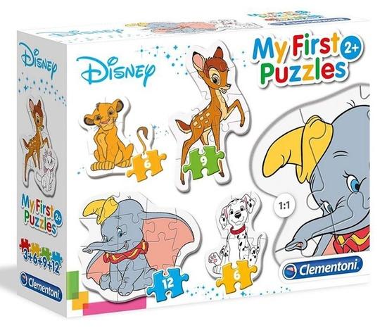 CLEMENTONI Moje první puzzle Disney mláďátka 4v1 (3,6,9,12 dílků) - 20806
