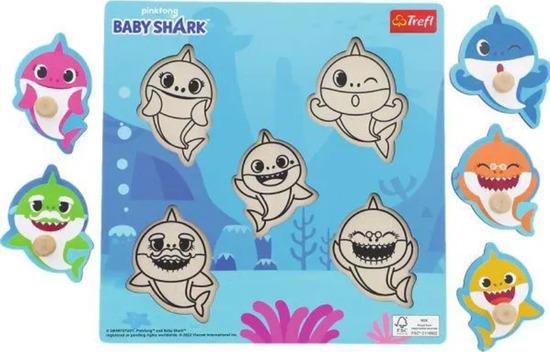 Dřevěná vkládačka Baby Shark - 61617