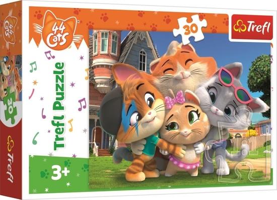 Levně TREFL Puzzle 44 koček: Přátelství 30 dílků